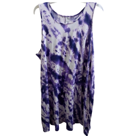 NWT Purple Tie-Dye Sleeveless Dress - Picture 1 of 3